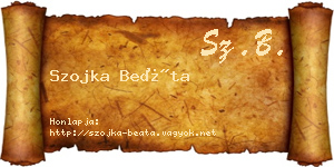 Szojka Beáta névjegykártya